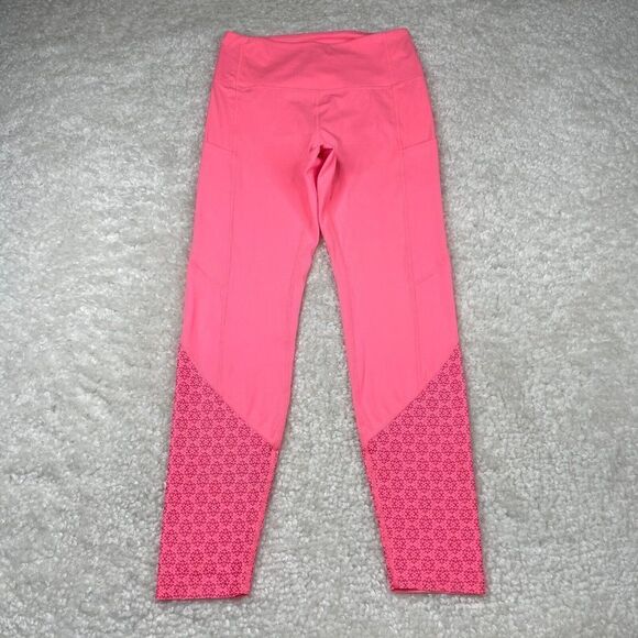 Zyia Coral Flower Power Luxe High Rise 7/8 Legging - Picture 3 of 13